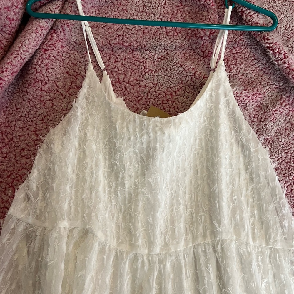 mini feather swing dress